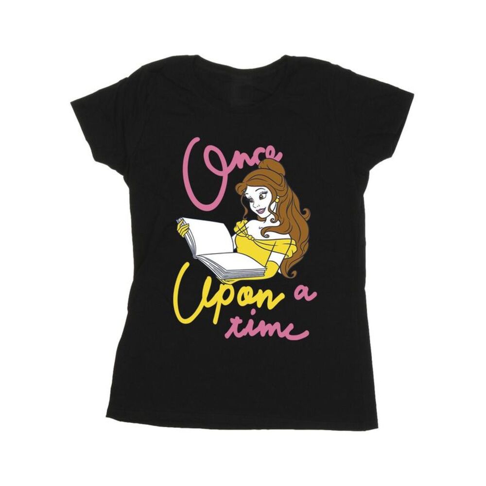 Beauty And The Beast Womens/Ladies Once Upon A Time Belle Cotton T-Shirt / Black